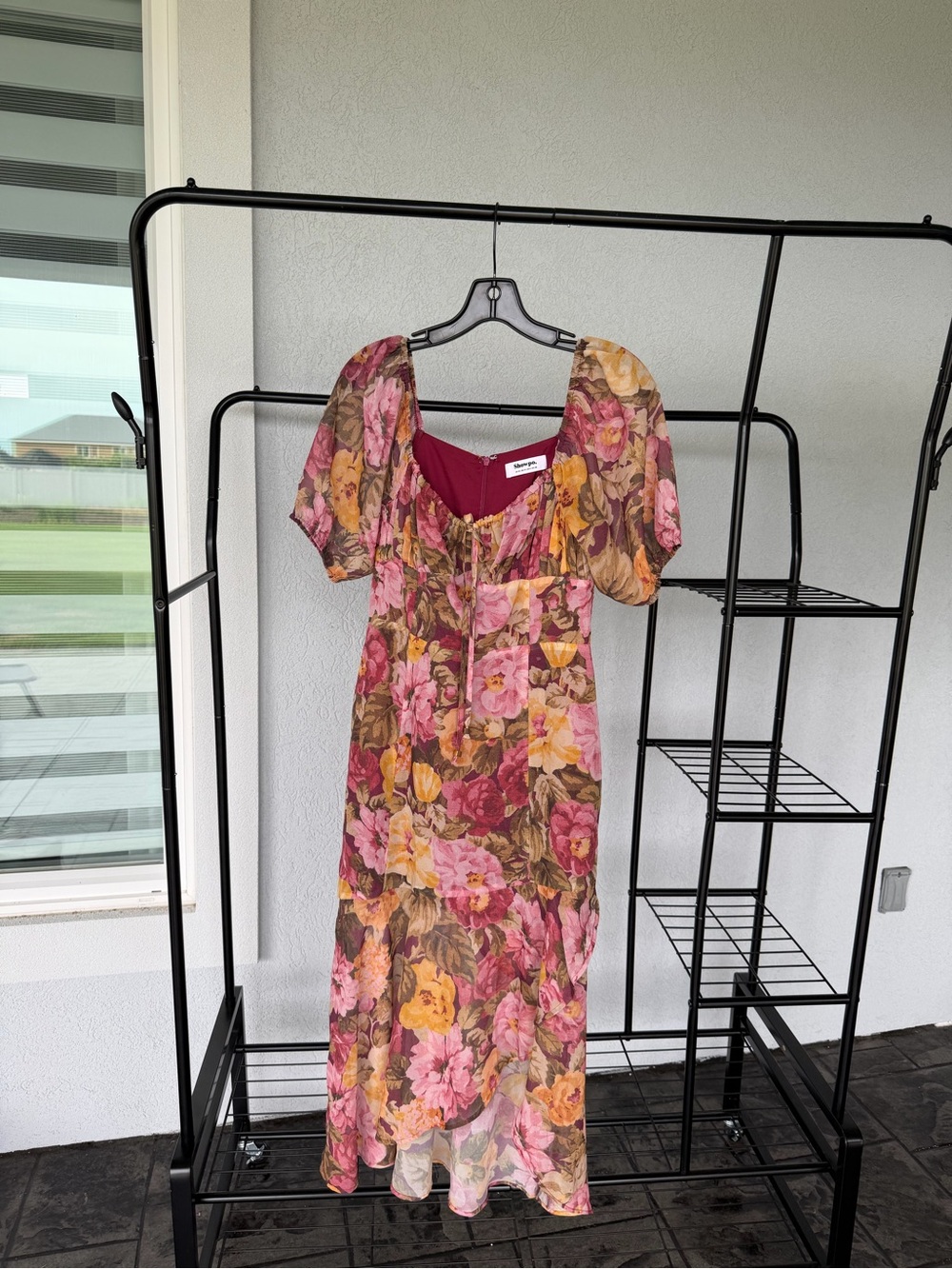 Showpo Floral Maxi Dress in Pink and Yellow